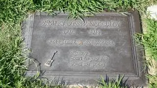 Rock Musician Jimmy Bain Grave Forest Lawn Hollywood Hills LA California USA 2022