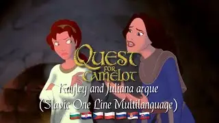 Quest for Camelot - Kayley & Juliana argue (Slavic One Line Multilanguage)