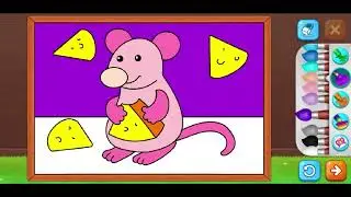 Lucas & Ruby Paint || Coloring Game  क से कबूतर अ से अनार abcd phonics song kids अआइई