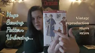 Huge Vintage Reproduction Sewing Pattern Unboxing | 1940s and 1950s Styles