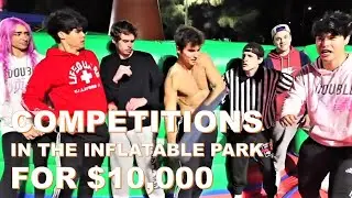 24-HOUR $ 10,000 COMPETITION IN GREAT INFLATABLE AMUSEMENT PARK. Fun and interesting.