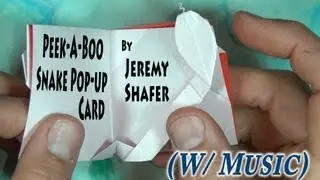 Origami Peek-a-Boo Snake Pop-up Card (with music)