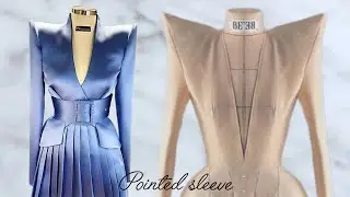 How to draft a pointed sleeve / how to draft a basic bodice
