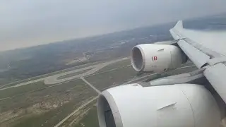 Iberia Airbus A340-600 ✈ Taxi and Takeoff at Madrid Barajas Airport