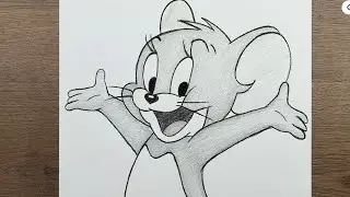 How To Draw Jerry || Tom and Jerry drawing || cartoon drawing