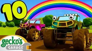10 Muddy Trucks 🛻 Gecko's Garage | Trucks For Children | Cartoons For Kids