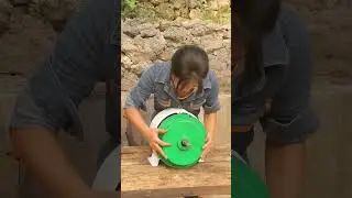Super girl help the villagers to fix the generator, keep their lights on