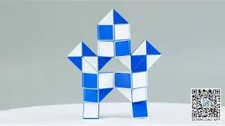 Rubik&rsquo;s Twist 48 or Snake Puzzle 48 Tutorial: 48 robot--3D magic ruler！