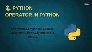 Python Operators Tutorial for Beginners | Inborn Wonder