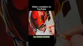 Como Desenhar o Flash Realista em L&aacute;pis de Cor - #art #drawing #artist #flash #dc