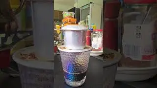 Making coffee in the Vietnamese style for Korean men. 