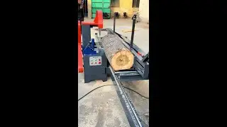 #Wood Processing #Round Log Panel Saw #Wood Worker #Pallet Material