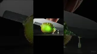 Cutting a Glowing Kiwi 🥝✨ | Ultra Relaxing ASMR (No Music)