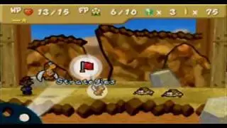 Paper Mario - Earthquake Jump Badge and Goombaria as a Partner