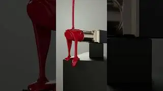 Lipstick 💄 Dripping 🫟 #cinema4d #fluidsim #realflow #cinema4dtutorial #fluidsimulation