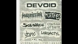 Malediction - Queens Hall Cellar Bar, Bradford, England, 23/05/1992.