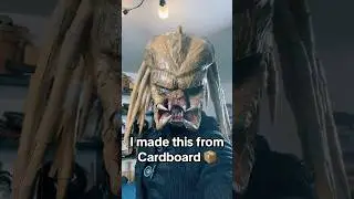 I Made Predator Mask From A Cardboard Box! 🤯 #predator #masktransition