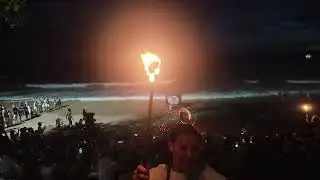 4K Krabi phoenix fire show Ao Nang beach Thailand  part 2