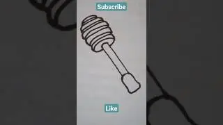 drawing honey dipper stick/ kitchen utensils