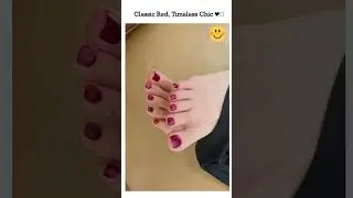 🍒 Cherry Red Toe Nail Polish | Beautiful, Bold & Timeless Pedicure Glam 💅👡✨ #chictoes #glamlooks