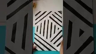 Easy geometric art#shorts #youtubeshorts #shortvideo #artandcrafts #diy #geometric #art #craft