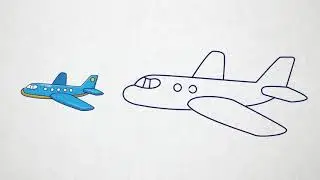 How to Draw Airplane in a Simple Way