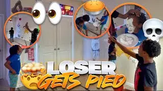 LOSER GETS PIED😂🥧Mini Hoop Shooting Challenge GONE WRONG 
