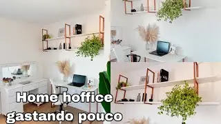 PRATELEIRAS E MESA DE METALON GASTANDO POUCO DIY| HOME OFFICE PRONTO