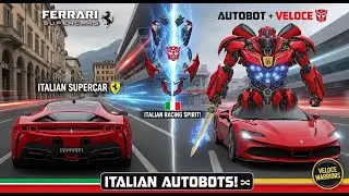 🤖 FERRARI SUPERCARS Transform Into AUTOBOTS! | Italian Racing Legends Become Warriors 🐎⭐