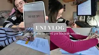 cambiando horas de pantalla por horas de estudio // uni vlog