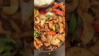 Diced chicken with cashew nuts, mushroom and mixed vegetables #shorts