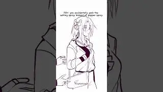 When you accidentally grab setting spray instead of pepper spray #ytshorts #oc