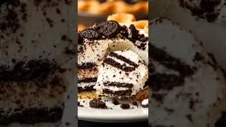 OREO COOKIE CREAM PIE #shorts #shortvideo #tiktok #viralvideo #viral #food #foodie #oreo #cookie