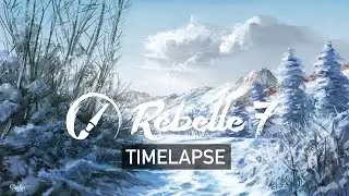 Snowy Landscape - Rebelle 7 Timelapse