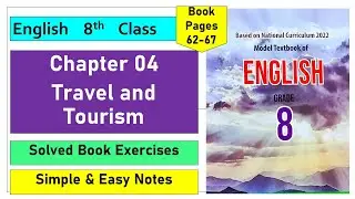 Class 8 English | Chapter 4: Travel & Tourism | Part 1 | Solved Book Exercises | NBF | FG Schools