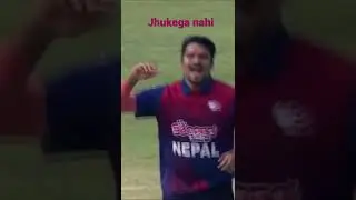 Main jhukega nahi (feeling puspha) by karan kc after taking wicket #hattrick #karankc #nepalvspng