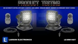 48W LED Remote Control Spotlight - 12-24V DC - 4320 Lumens - Wireless Remote - Magnetic or Permanent