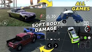 Все игры-симуляторы автокатастроф, такие как BeamNG Drive с физикой повреждений мягкого тела на A...