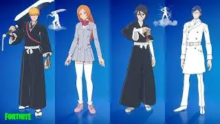 All Fortnite x Bleach Skins & Emotes! (Ichigo, Rukia, Orihime & Uryū Ishida)