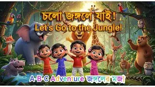 Bangla ABC Song with Jungle Animals 🐘🦁 Learn Alphabet in the Forest | Toon Play 24