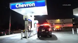 Gas Station Stabbing / Gardena   RAW FOOTAGE