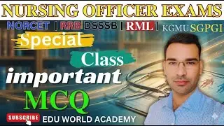 #RRB/#KGMU/#PGI/#NORCET/#sgpgi  MCQ CLASS ##167 #mcq #nursing#norcetmcq #nursingexam