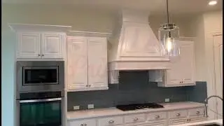 Cabinets painted in semi gloss white