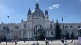 Lviv-Holovnyi railway station or Льві́в-Головни́й BEFORE RUSSIA WAR - Lviv Ukraine - ECTV