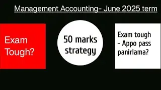 Management Accounting study plan