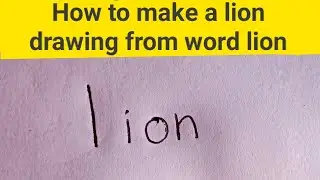 How to make lion drawing from word 