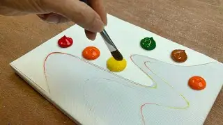 Mind-Blowing Acrylic Painting TRICK: Familiar Road in North Carolina Autumn | EASY Tutorial