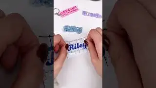 DIY name keychain with shrink plastic💙 #smallbusiness #craftsupplies  #diy #teckwrapcraft