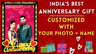 🎁 Personalized Anniversary Photo Frame YOUR PHOTO + NAME 🎁 2022 World's Best Anniversary Gift ❤️