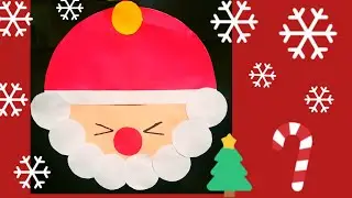 Santa Claus face wall decor,Santa face hanging by paper,#christmas #christmascrafts #christmasdecors